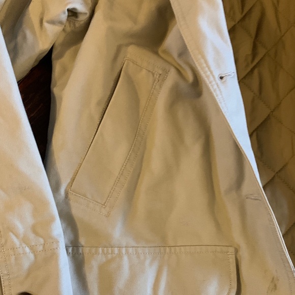 L.L. Bean woman’s Tan Chore Coat Jacket Small - Picture 6 of 16